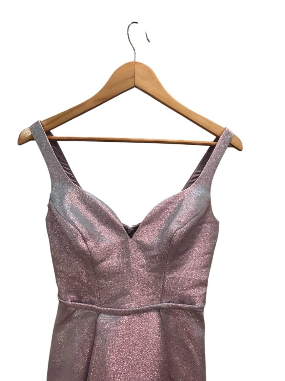 Fifteen Roses Metallic Pink Teal Fit Flare Dress Size 2 NWT Party Prom - Picture 4 of 13